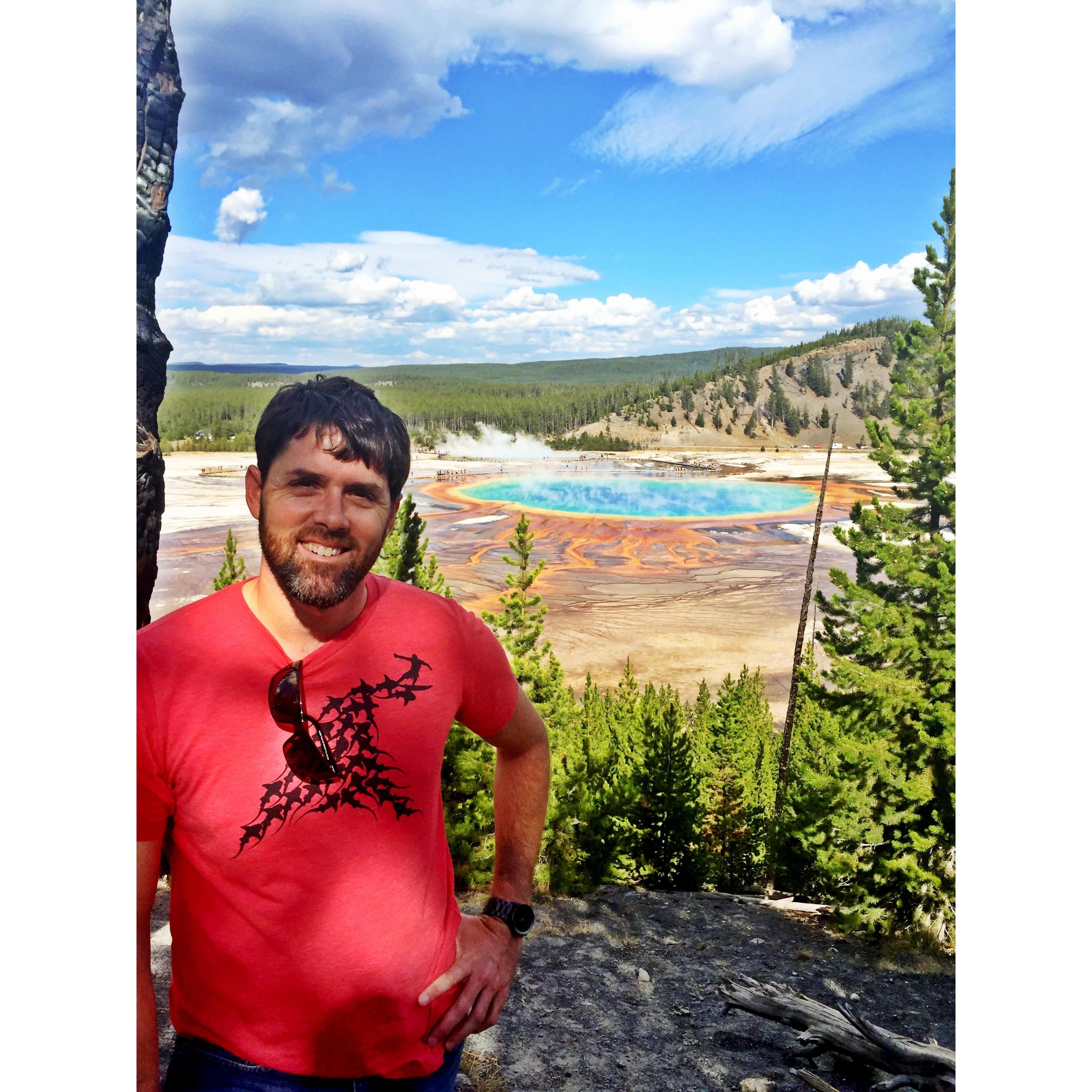 Grand Prismatic Spring photo opp!