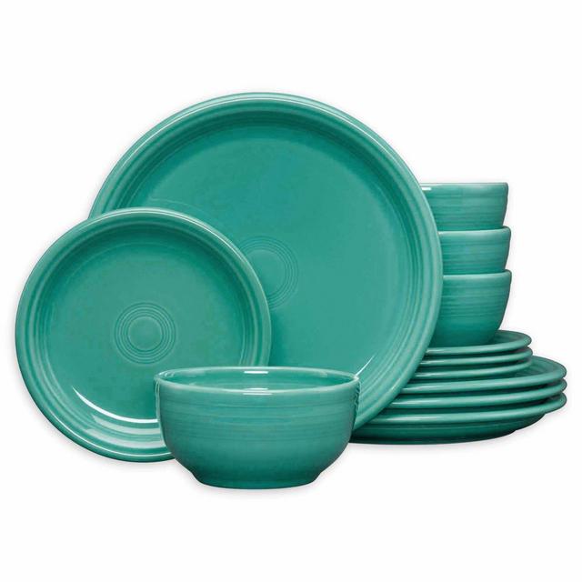 Fiesta® 12-Piece Bistro Dinnerware Set in Turquoise