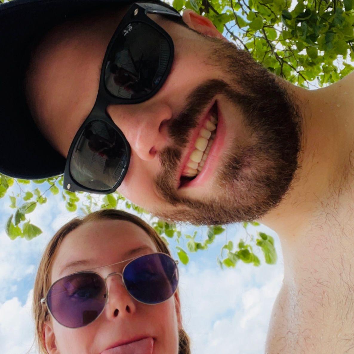 This was taken at a pool day at State Farm Park. We love pool days in the summer!