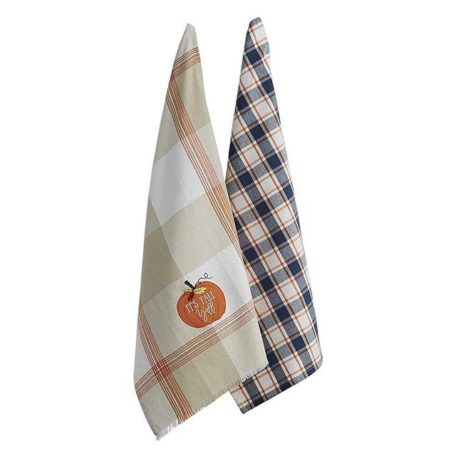 DII Oversized Cotton Fall & Thanksgiving Dishtowel Set, Set of 2, It's Fall Y'all, 2 Piece