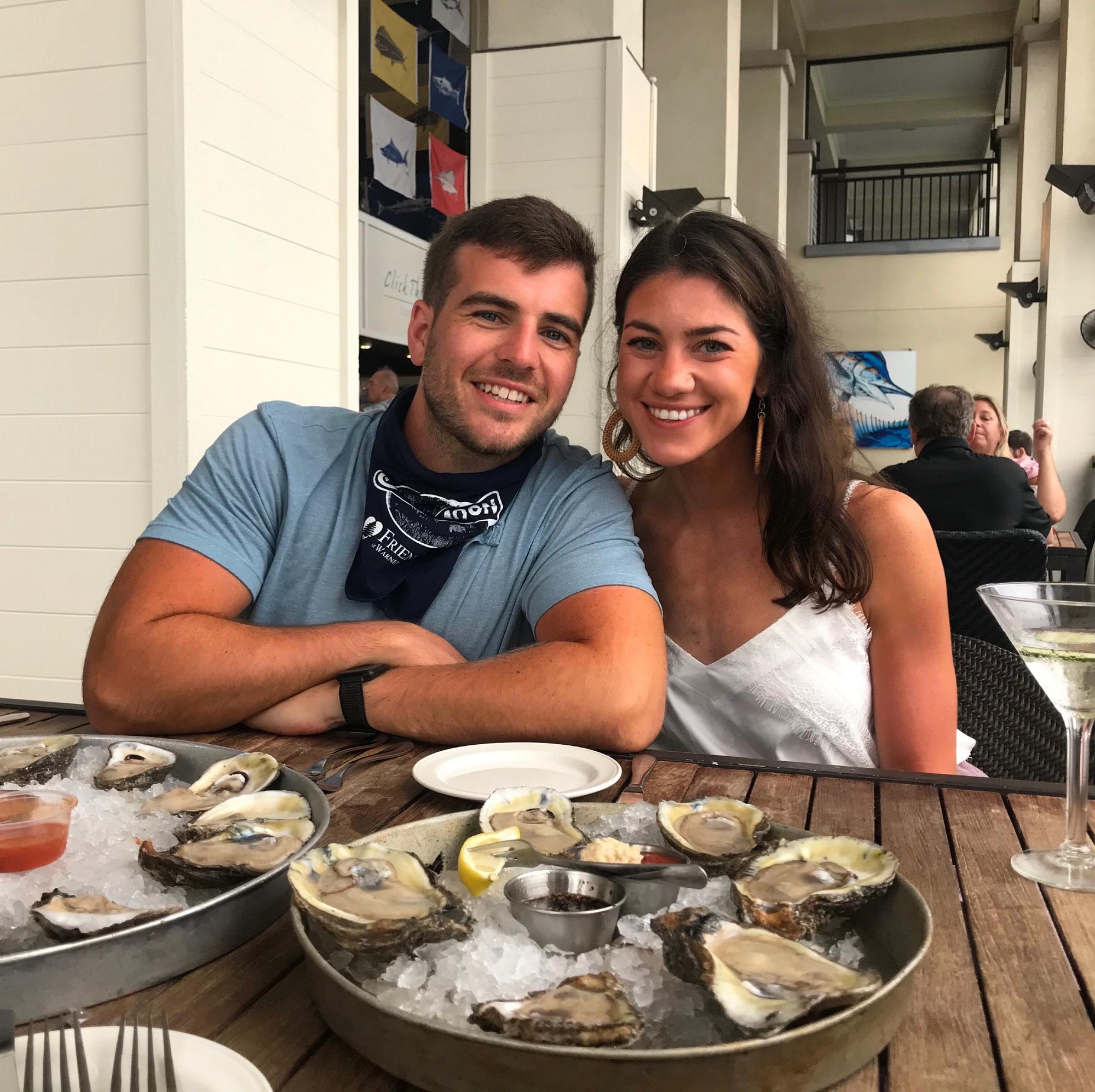 August 23, 2020-Eating oysters at the beach is one of our favorite things!