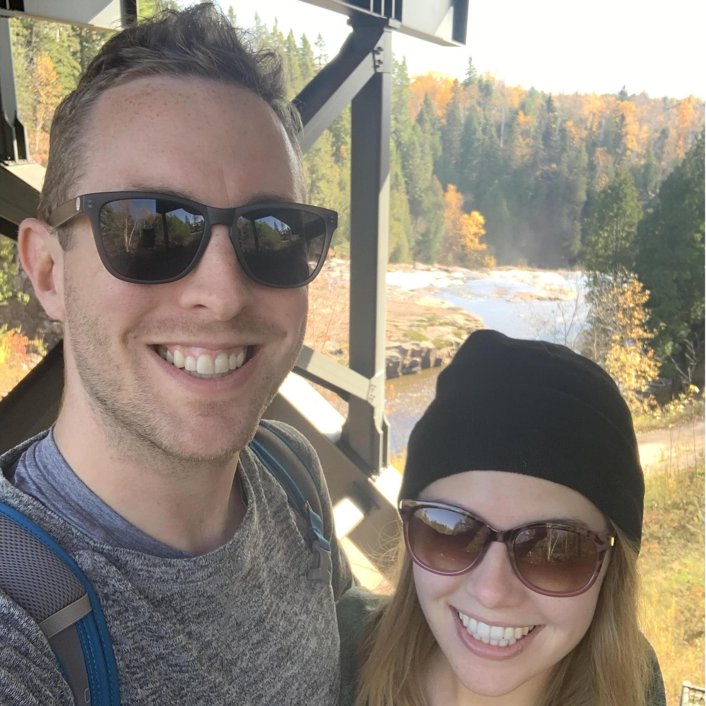 Pics of the aforementioned rose-tinted and polarized sunglasses - and us on our first weekend away together on the North Shore.