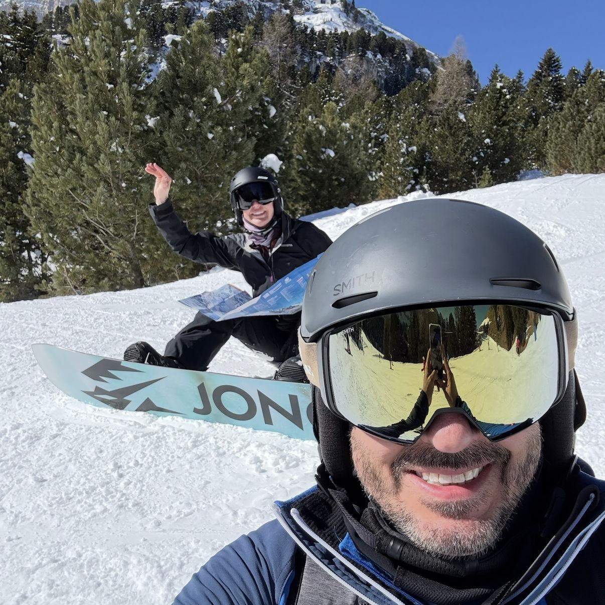 Skiing in the Dolomites