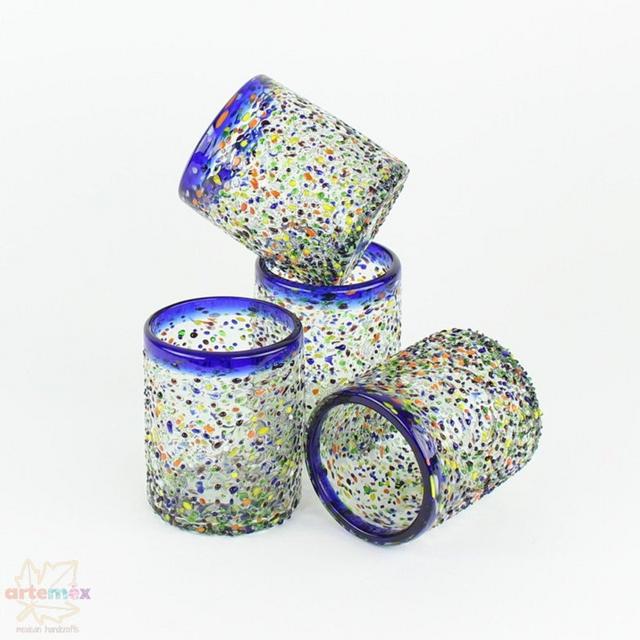 Mexican Glassware, SET OF 4, Mexican...
