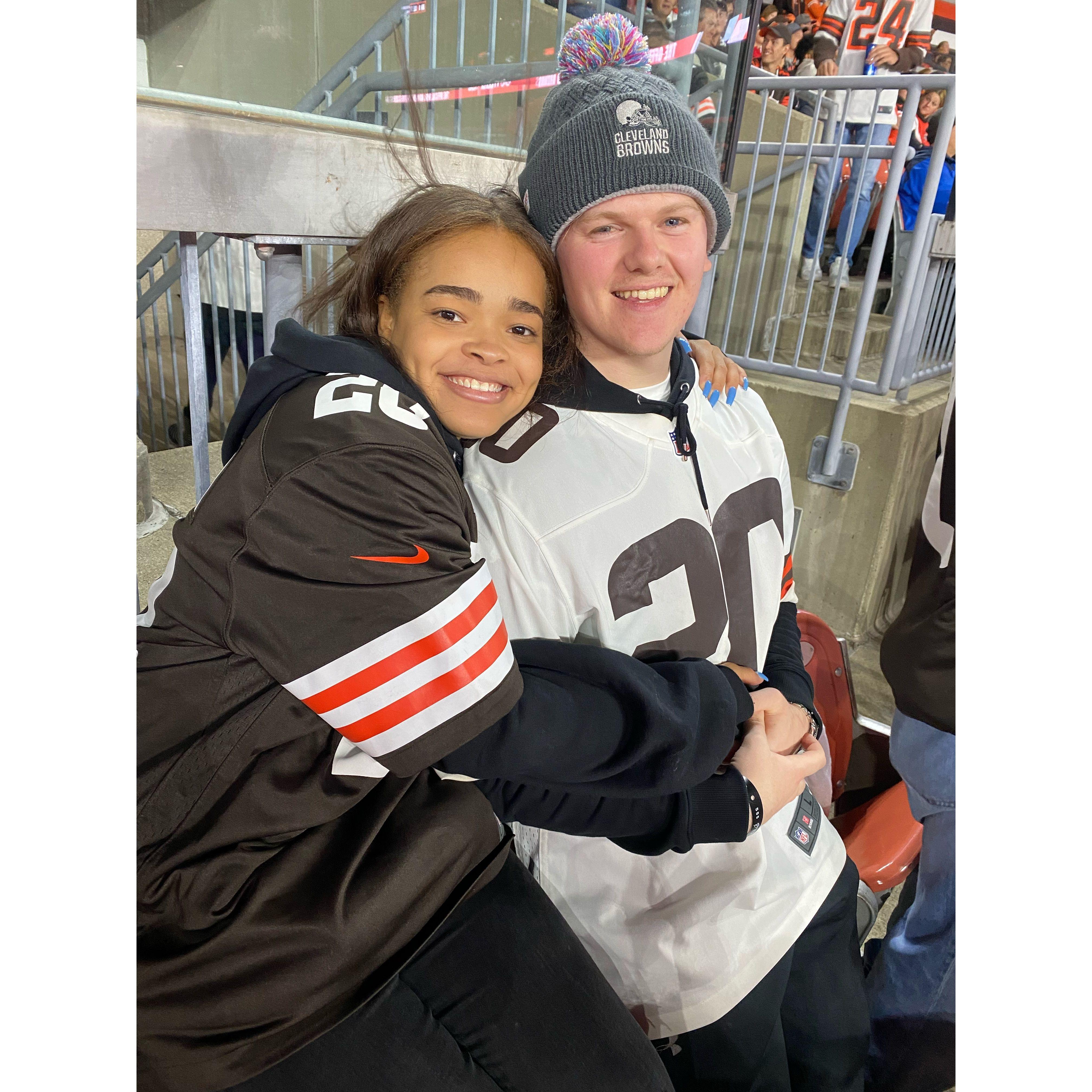 At one of many Browns games