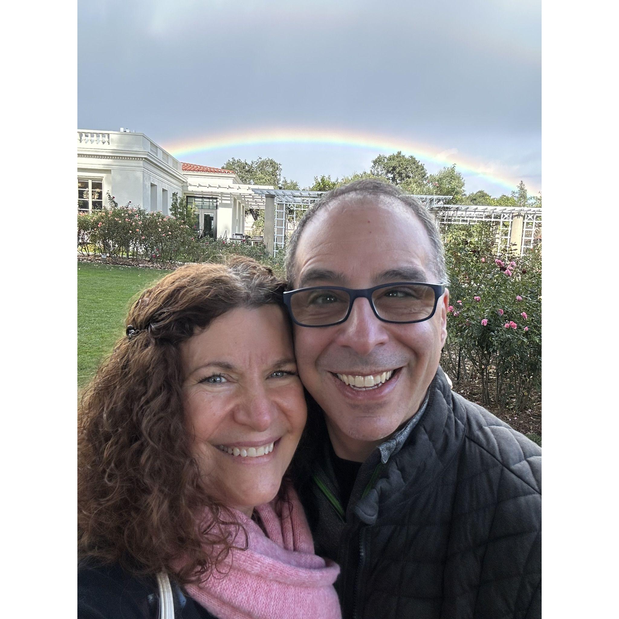 🌈 Magical moments at The Huntington Gardens 🌺✨ – A rainbow that made our day even more special!