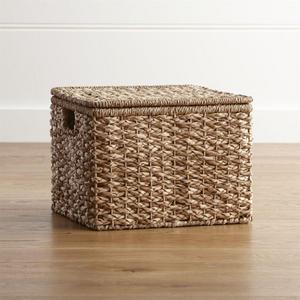 Kelby Small Square Lidded Basket