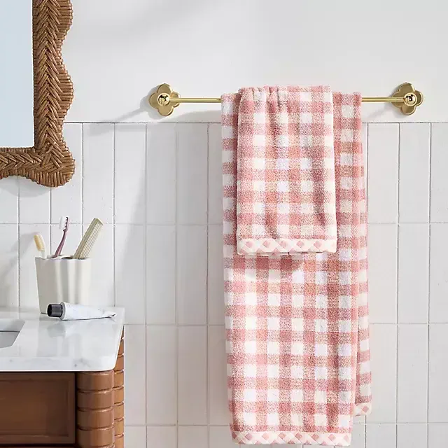 Gingham Cotton Woven Towel Collection