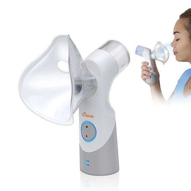Crane Cordless Rechargeable Warm and Cool Mist Steam Inhaler EE-5948 Provides Instant Relief from Allergies, Cold, Flu, Congestion and Sinus Irritations for Children and Adults
