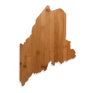 Totally Bamboo Maine State Shaped Cutting/Serving Board
