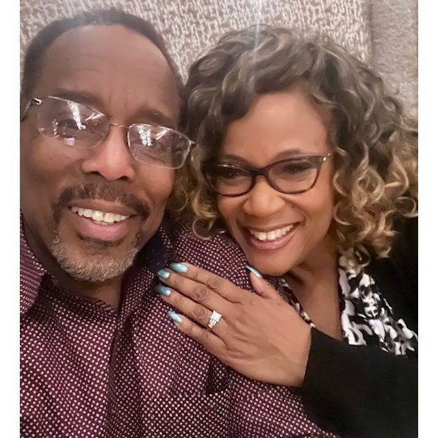 We took this picture after we got engaged in Las Vegas!