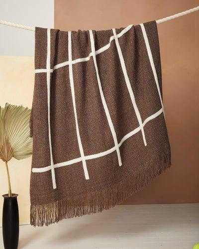 Ladder Throw Blanket in Coffee