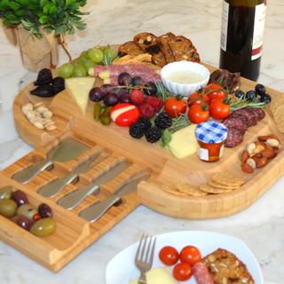 Large 5-Piece Entertaining Charcuterie Board & Tool Set