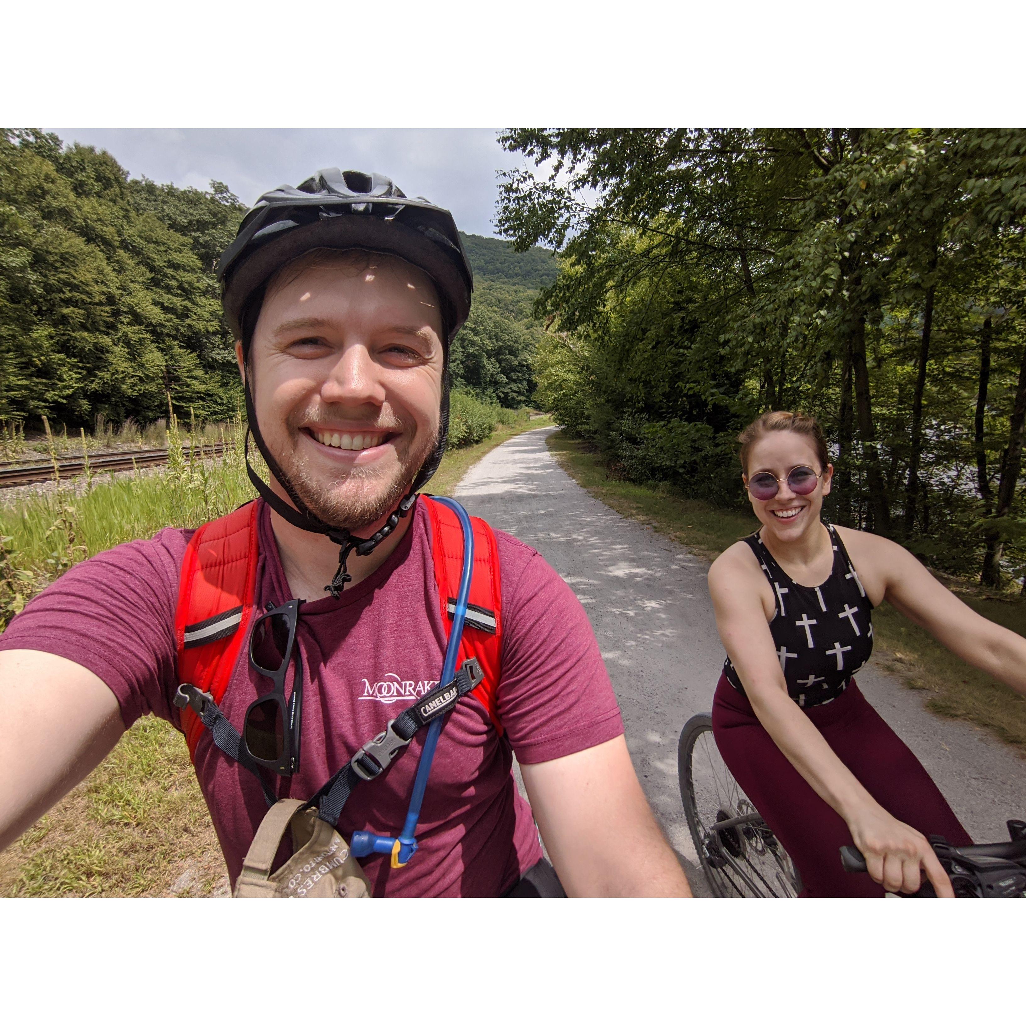 Biking in Jim Thorpe, PA.