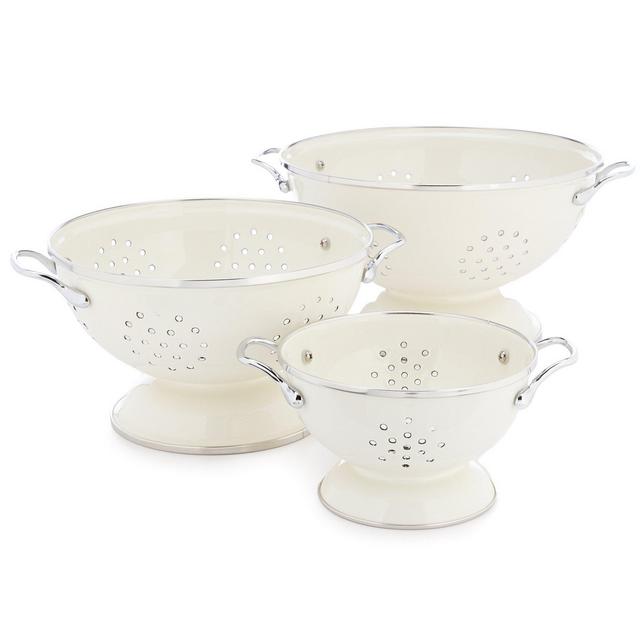 Southern Living3-Piece Enamel-on-Steel Colander Set