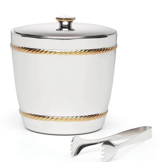 Reed & Barton Roseland Ice Bucket & Tongs