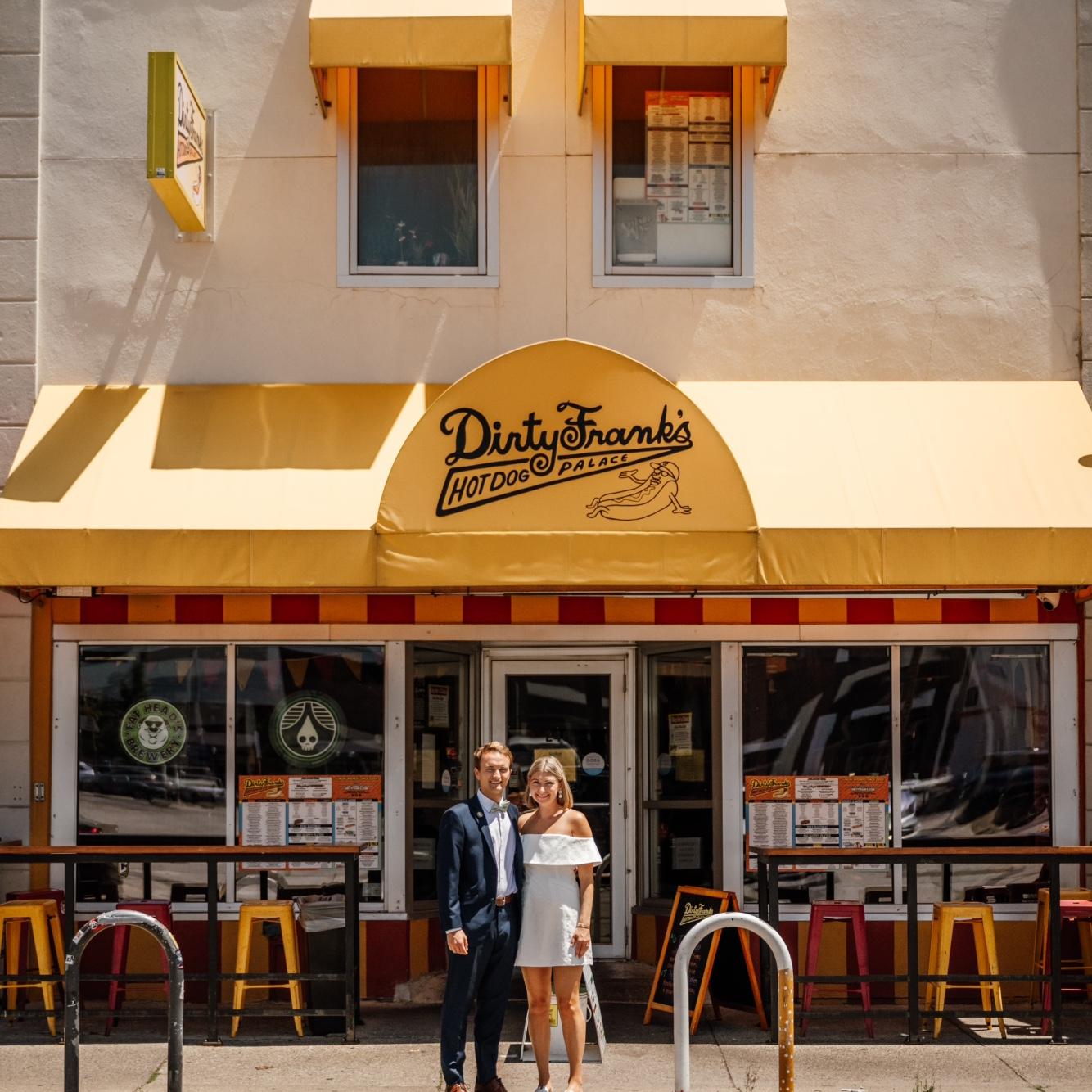 We had to stop at one of our favorite places in Columbus for lunch- Dirty Frank’s! We have spent many date nights here as well as introduced friends to the special spot.
