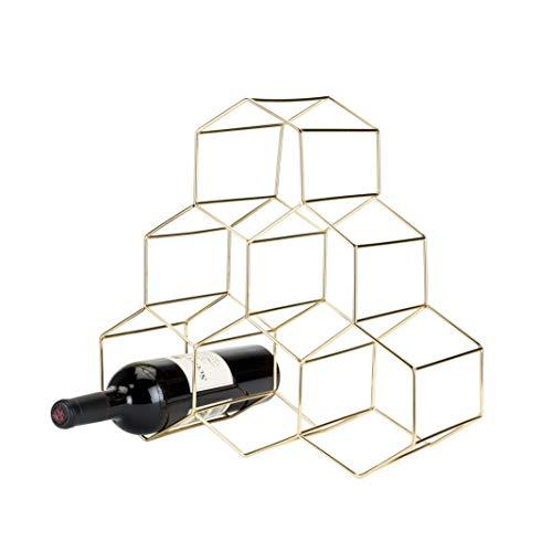 Viski 5213 Belmont Geo Rack Freestanding Wine Racks & Cabinets, One Size, Gold