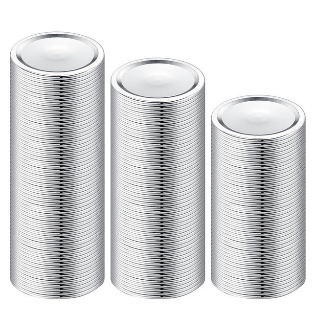 Canning Lids for Ball, Kerr Jars - Split-Type Metal Mason Jar Lids for Canning - Food Grade Material, 100% Fit & Airtight for Wide Mouth Jars (86mm Wide Mouth（100 Pcs）)