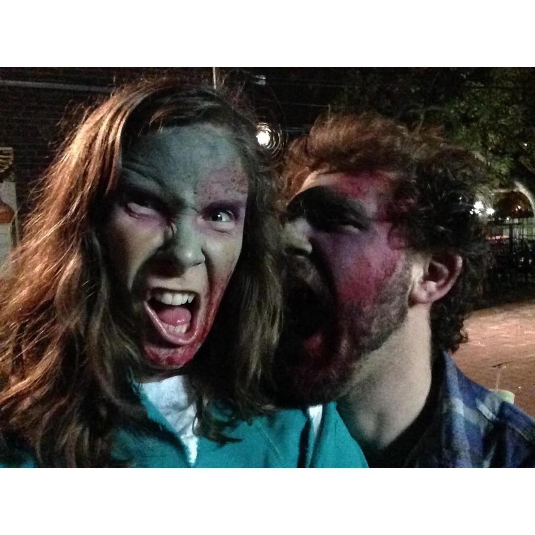 Our first Halloween together on a zombie pub crawl