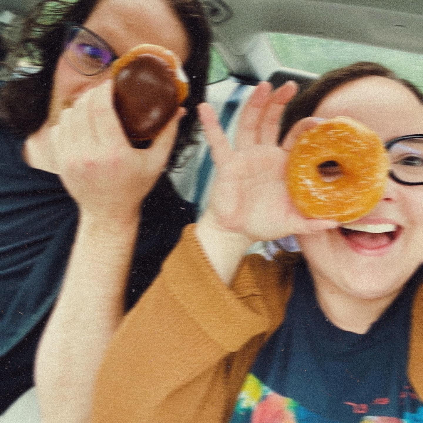 Krispy Kreme donuts on our epic engagement scavenger hunt