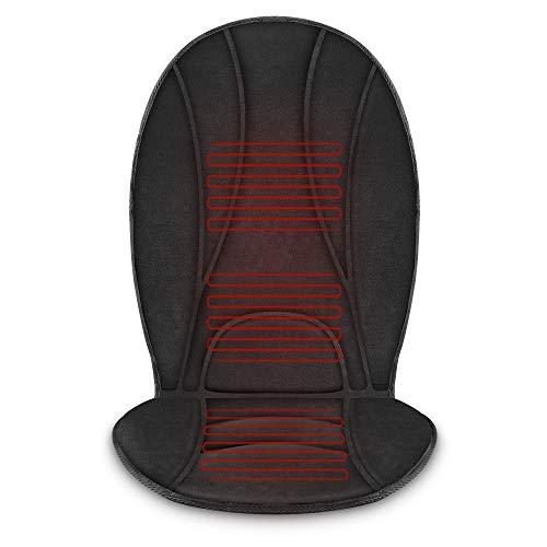 COMFIER Heated Car Seat Cushion - 3 Fast Heating Pads with Auto Shut Off, Adjustable 2 Heat Levels, Car seat Warmer, Seat Heater，Seat w12V Universal Fit Heating Car Seat Cover