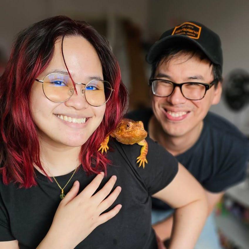Mira, Mark & Blaze the Red Bearded Dragon