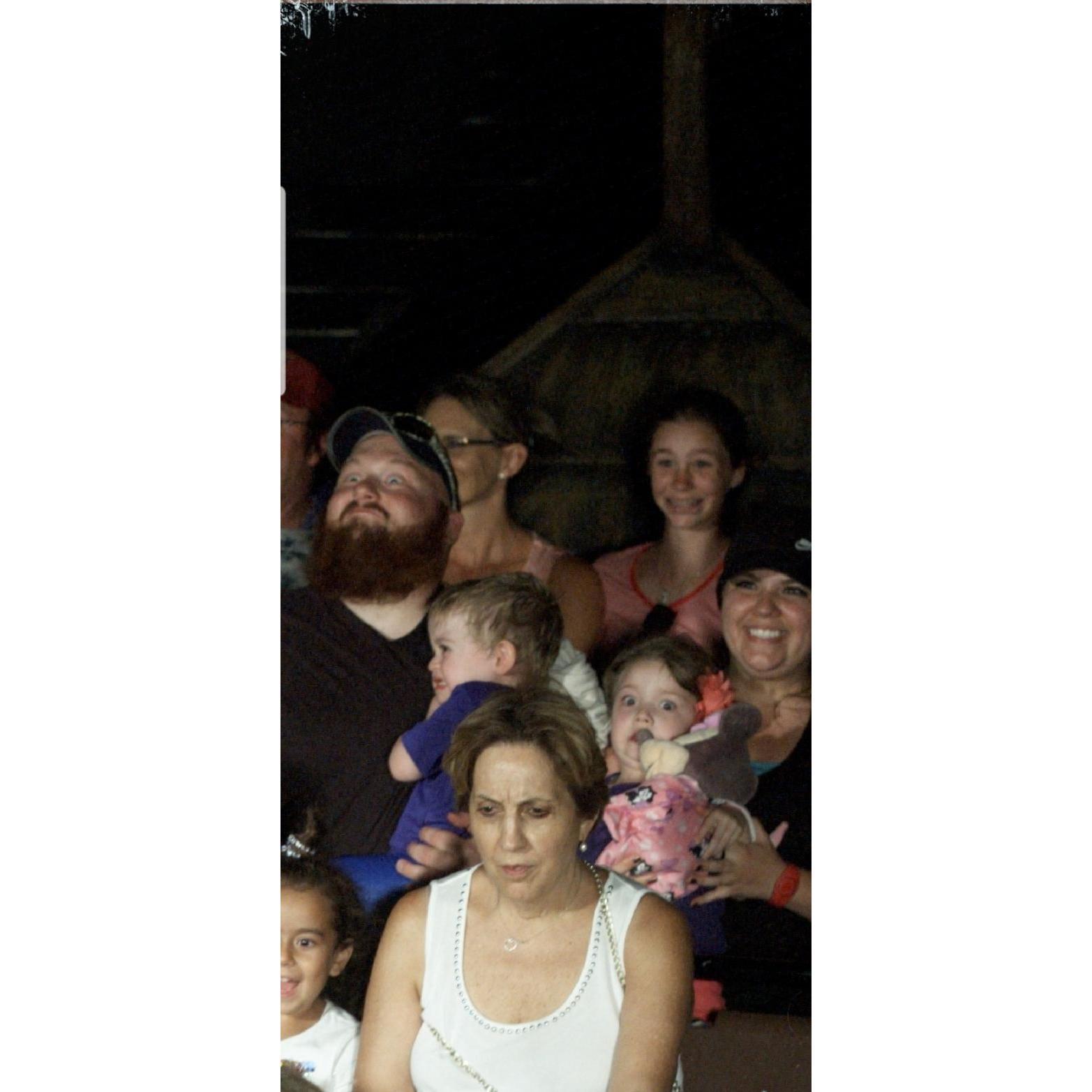 the face you make when the Frozen ride at DisneyWorld has an unexpected drop off