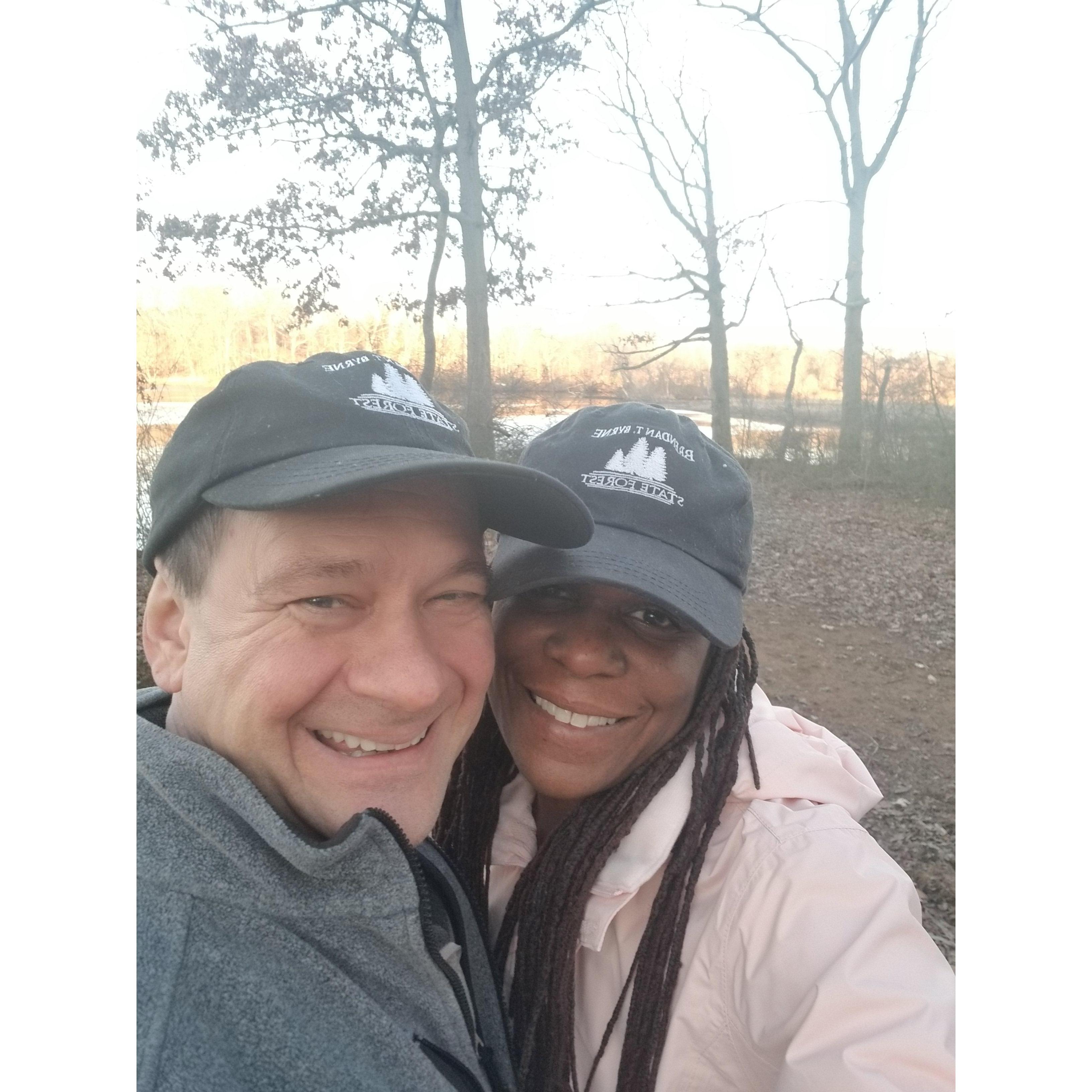 Enjoying time in the woods