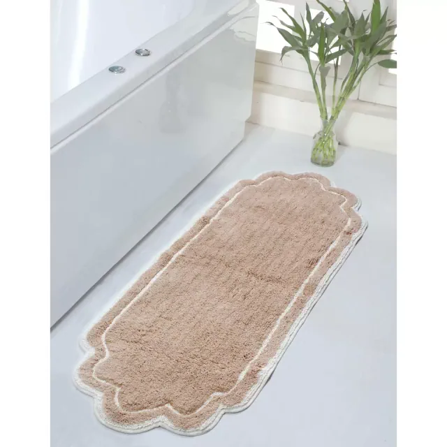 21"x54" Allure Collection Linen Cotton Tufted Bath Rug - Home Weavers