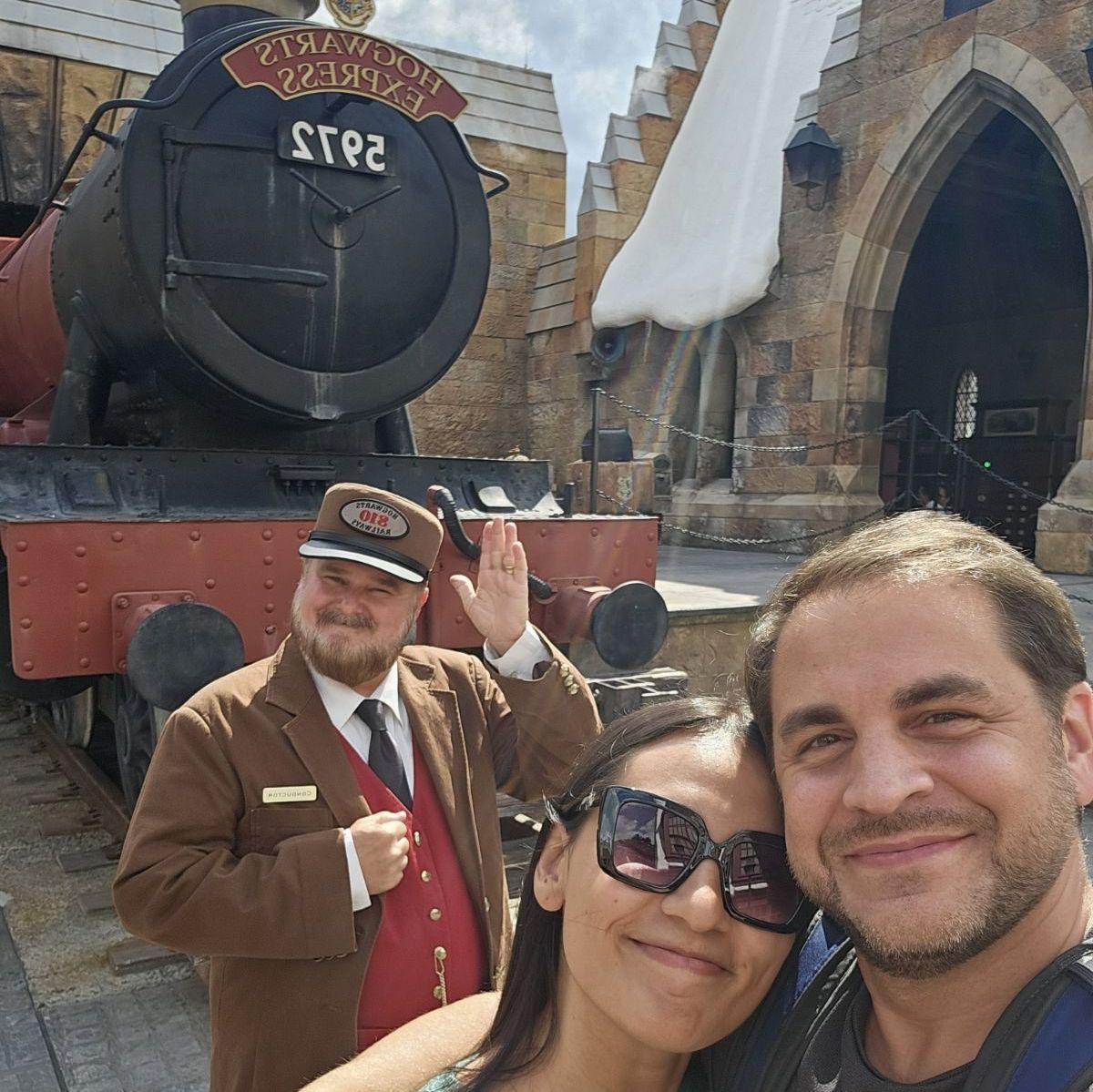 on our way to hogwarts for the first time together :)
