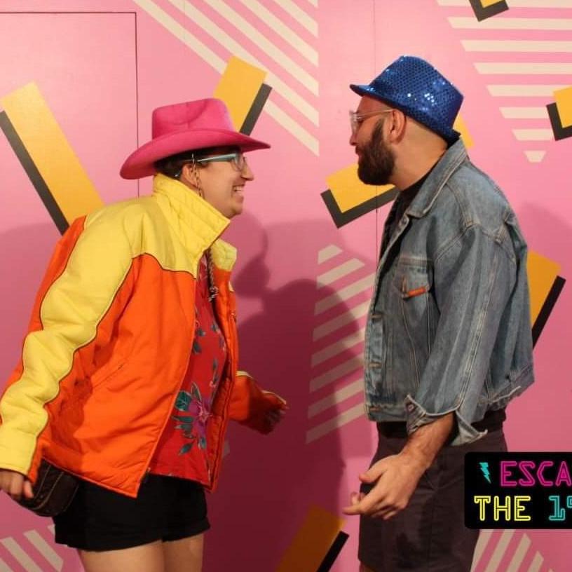 80s escape room dance party