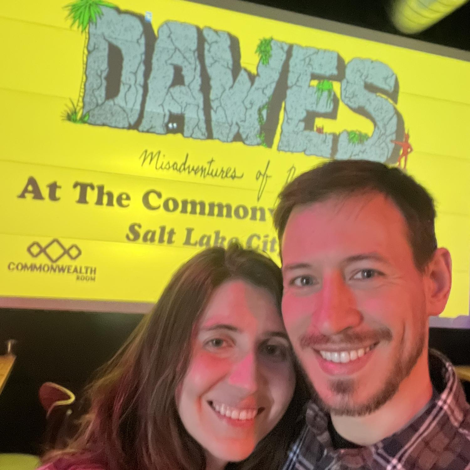 At our first concert together. Amazingly, we got to see Grace's favorite band Dawes in Utah!