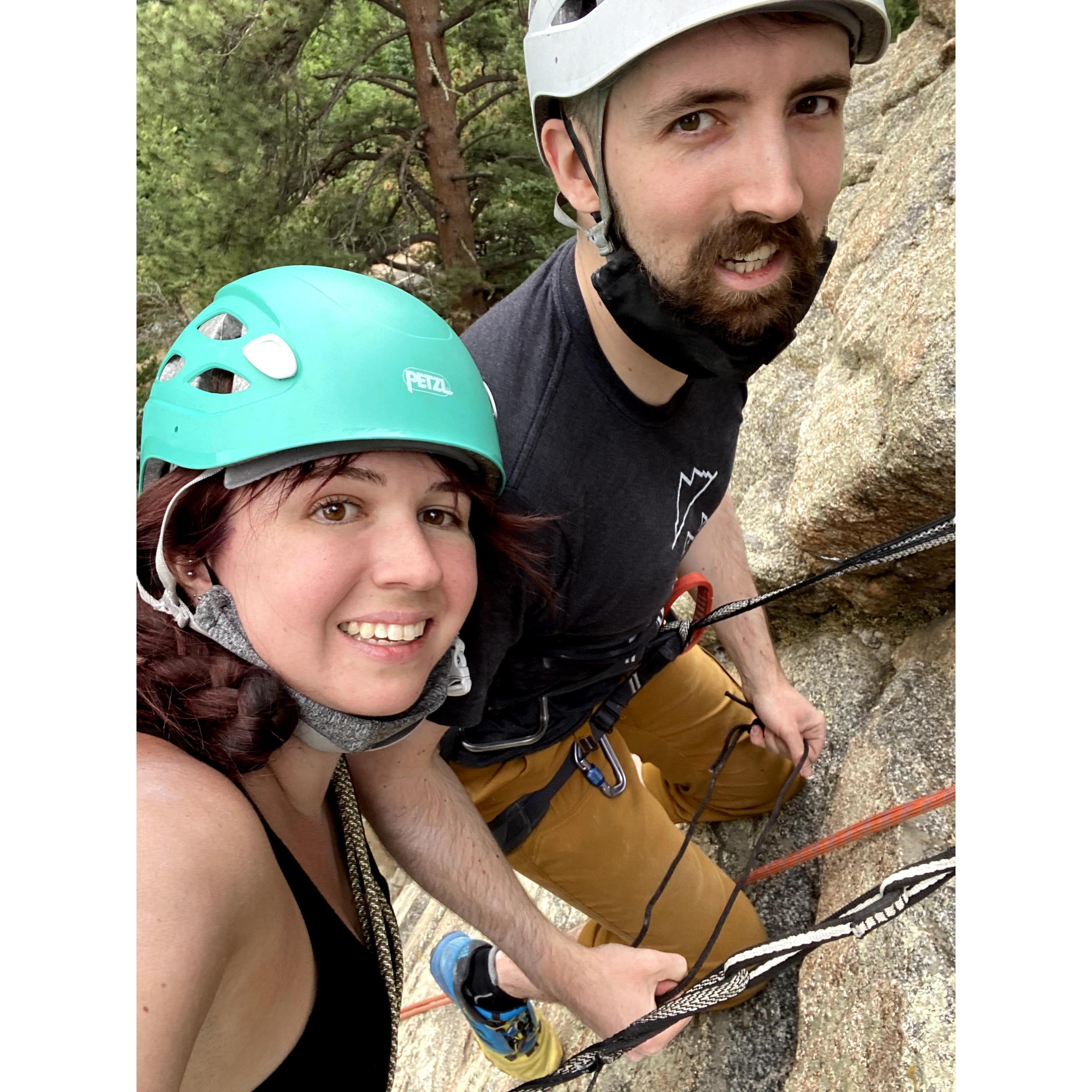Climbing in boulder canyon
