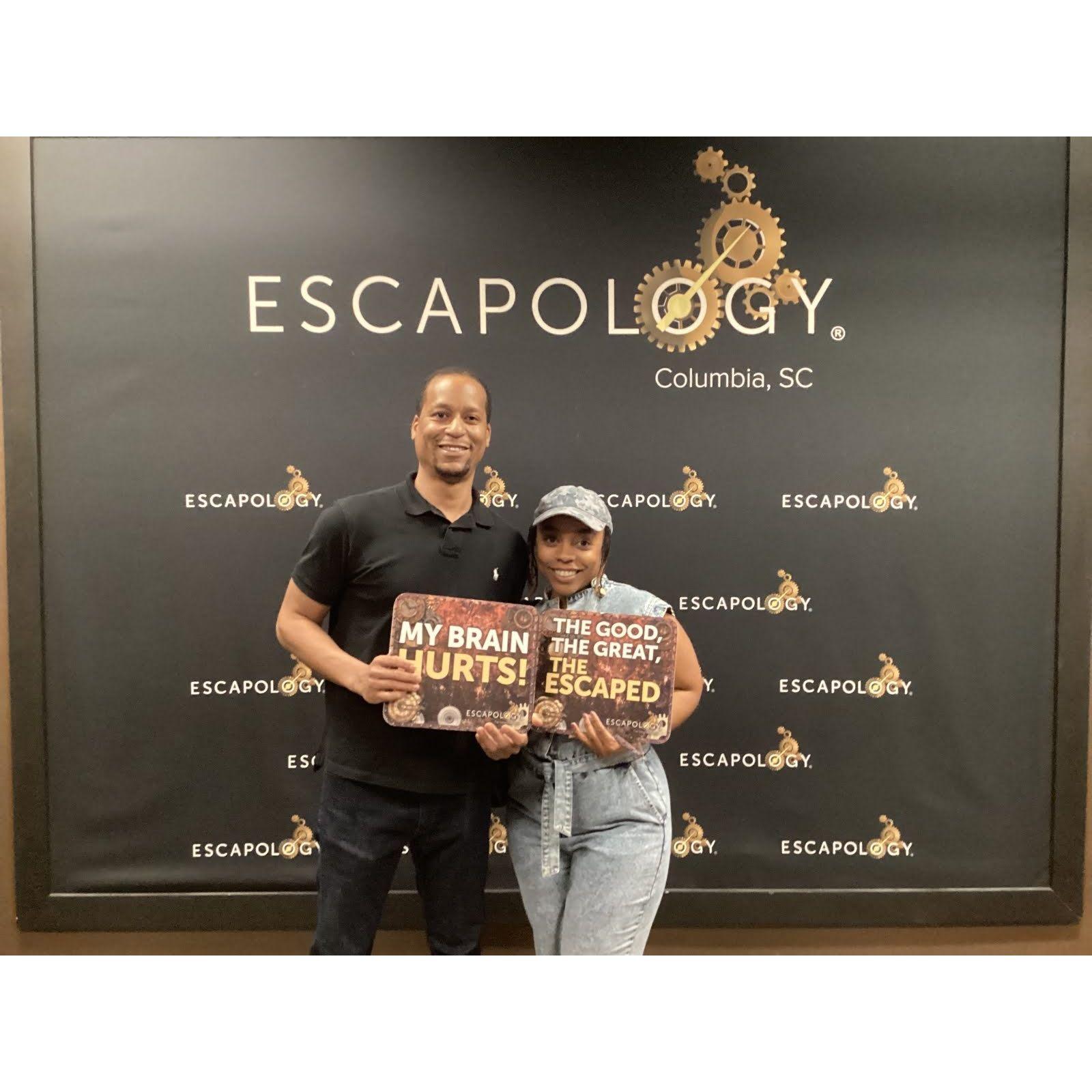 We're both brainiacs, so a date like this was right up our alley. We finished a game for 4-6 people with just us two! Hi five, Babe!