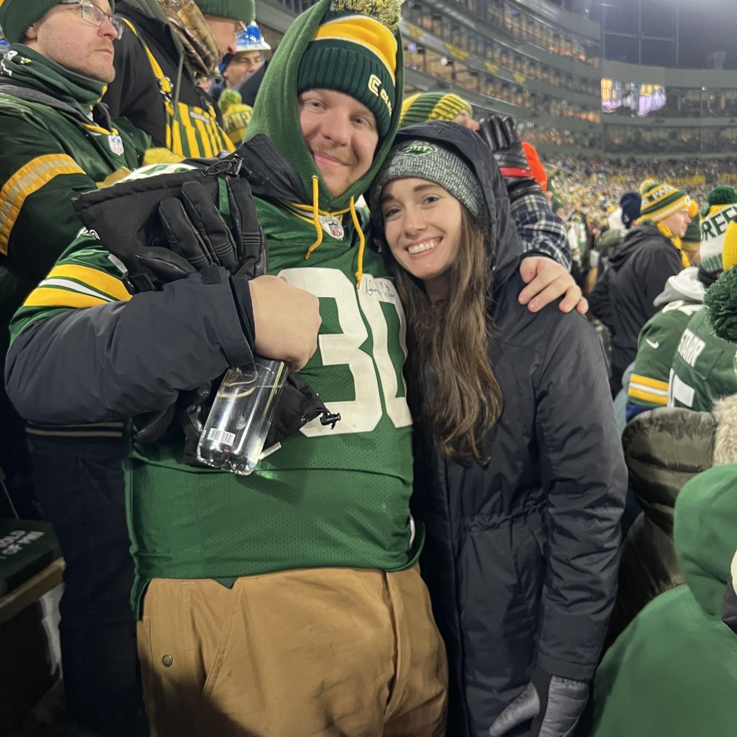 To ring in 2024, these two kicked off the year with a Packers game—cheering on their team and making unforgettable memories together. A perfect way to start the year.
