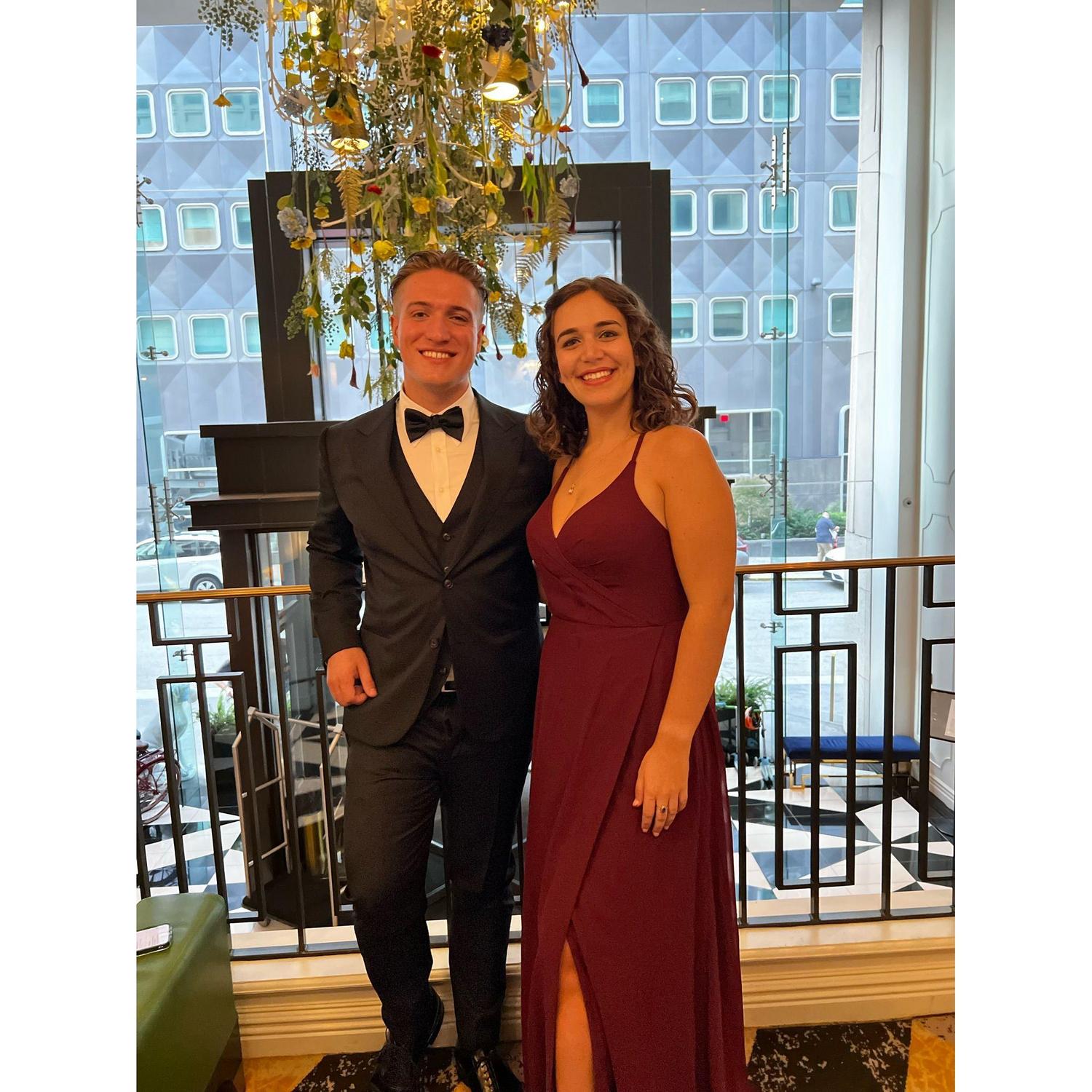 Getting fancy for Rose's cousin Alix's wedding in Pittsburgh!