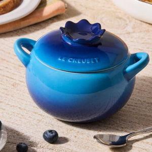 Le Creuset Stoneware Blueberry Mini Cocotte, 16 oz., Azure