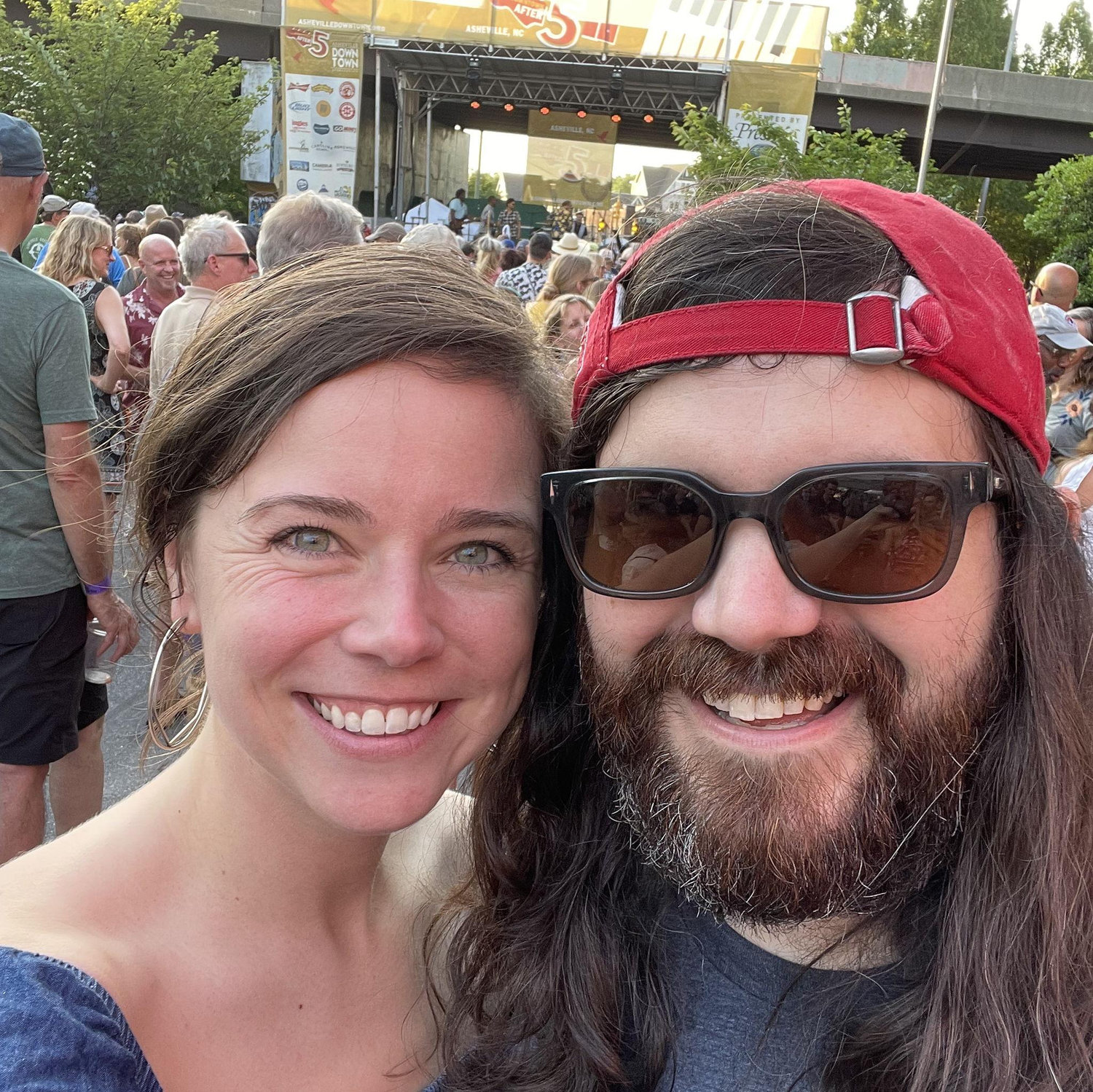 May 2022 - Enjoying live music in downtown Asheville