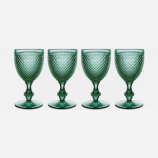 Bicos Set of 4 Water Goblets Green