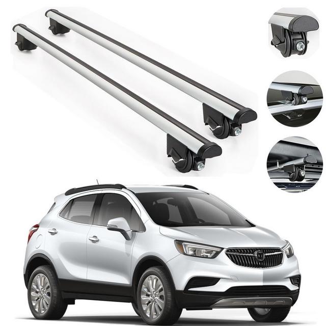 Roof Rack Cross Bars Rails Silver Alu For Buick Encore 2013-2019