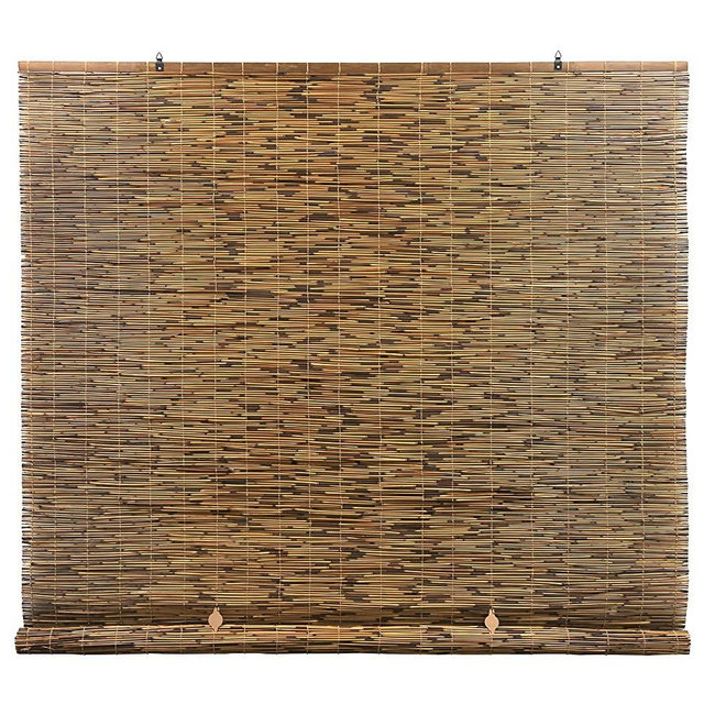 Radiance Cord Free, Roll-up Reed Shade, Natural, 48 x 72, Cocoa