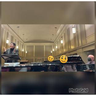 Not many can say they have pictures from the day they started talking to their romantic partner. 

Krystal took this picture the evening when Jennifer Higdon spoke to MasterSingers April 2022.