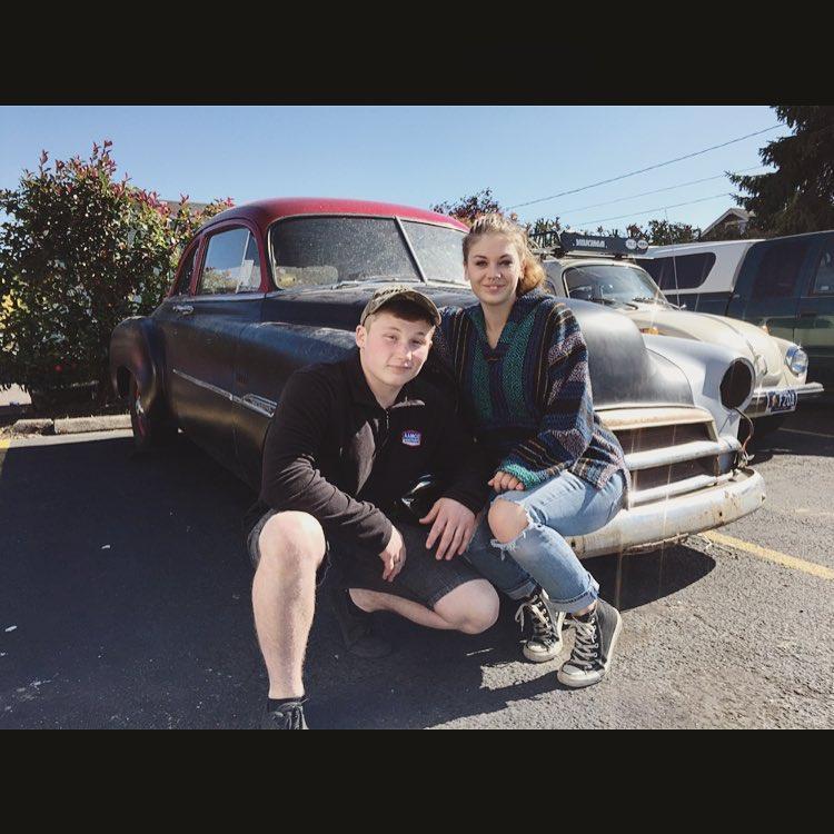 Our first project car - '55 Chevy Business Coup. We never got to finish it, but the guy that bought it still sends us photos to this day so we can see its progress!