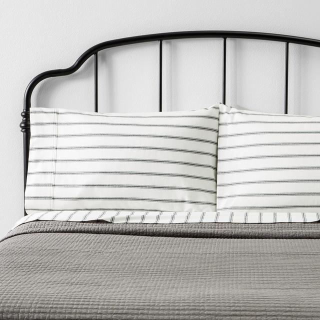 Twin Solid Texture Stripe Quilt Radiant Gray - Hearth & Hand™ with Magnolia