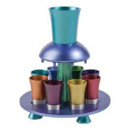 Retro Multicolor Anodized Kiddush Cup Set – Judaica.com