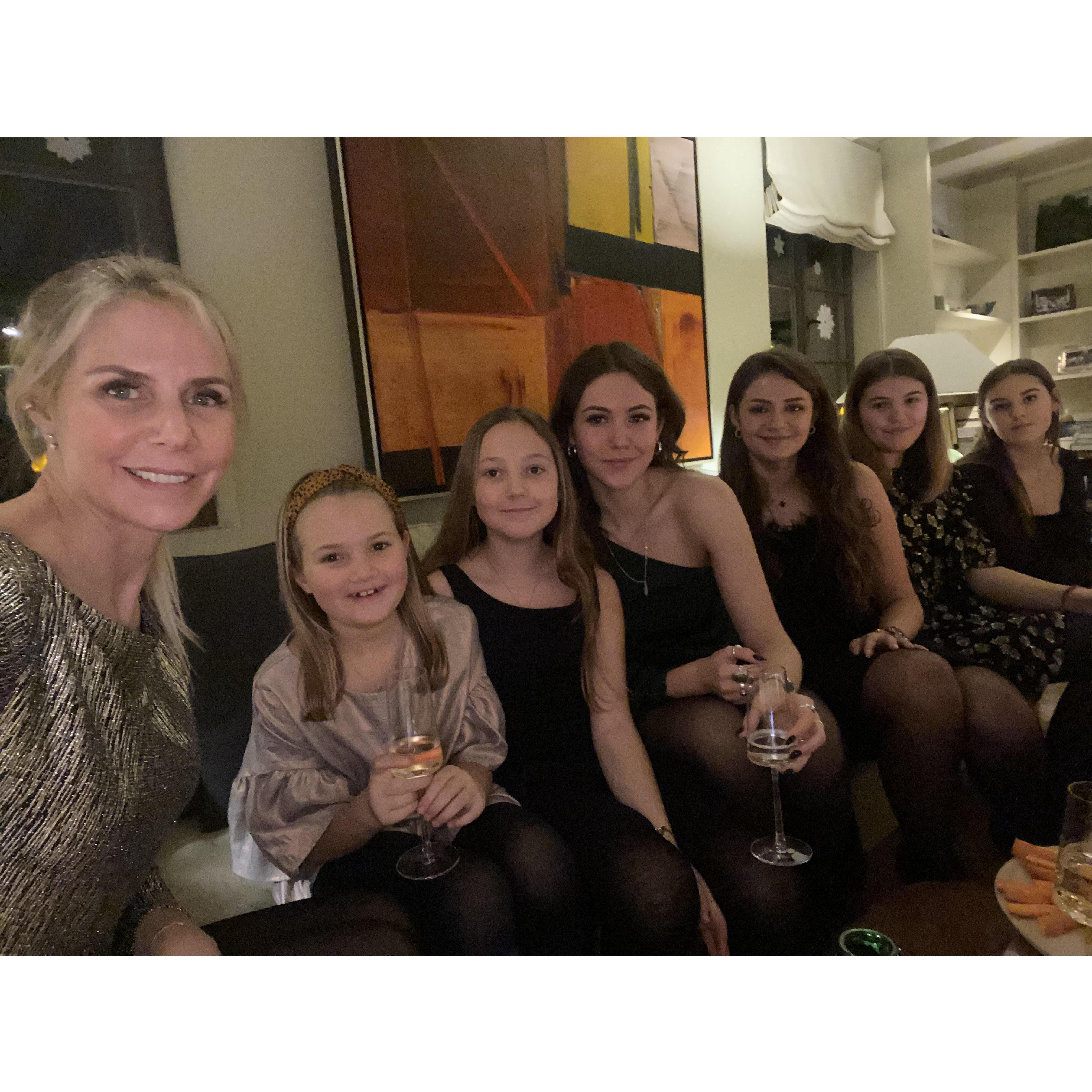 Aunt Jennifer, Mila Peach, Lela Snowflake, Elle Blue, Emma Sunshine, Heidi Olive, and Millie Rose in Switzerland