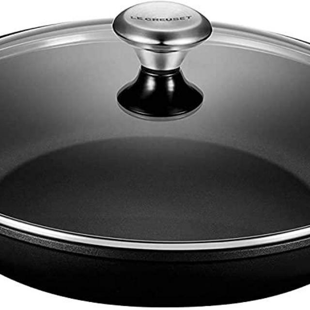 Le Creuset Toughened Nonstick PRO Shallow Casserole/Braiser with Glass Lid, 4 qt.