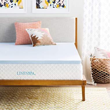 Linenspa 2 Inch Gel Infused Memory Foam Mattress Topper, King