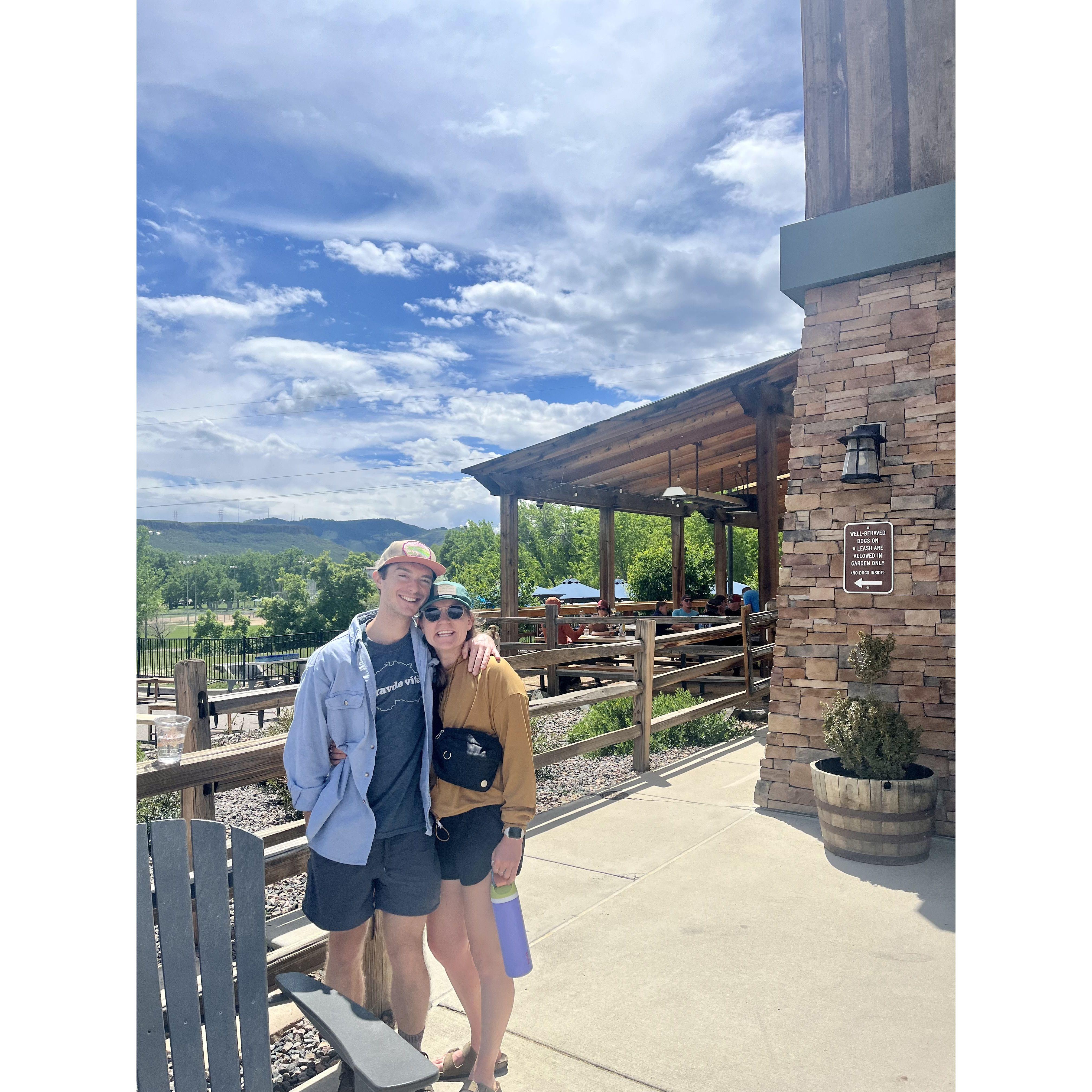 June 2023: Another awesome photo from their Denver trip. (Jake's ankle is broken here from our hike 20 minutes earlier- you'd never know!)